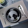 CLASSIC BLACK Talerz obiadowy płytki 25,4cm czarny